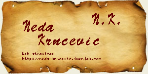 Neda Krnčević vizit kartica